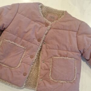 Zara Kids Pink Quilted Jacket